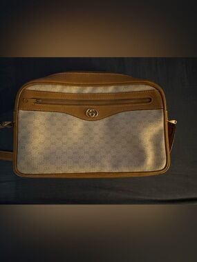 Gucci camel color purse. Roughly from late 80’s early 90s.